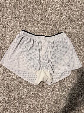 White Currently running shorts